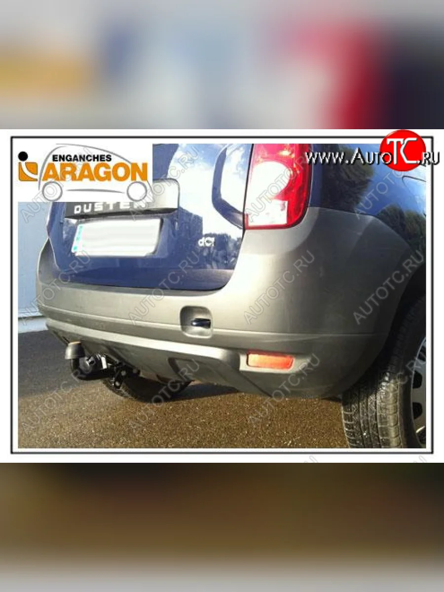 ТСУ для DACIA Duster I Phase 1 2010-2013, DACIA Duster I Phase 2 2013-2017, DACIA Duster II 2018-, Тип шара: Горизонтальный, условно-съемный (лебедина Aragon e1303aa  в Керчи Республика Крым