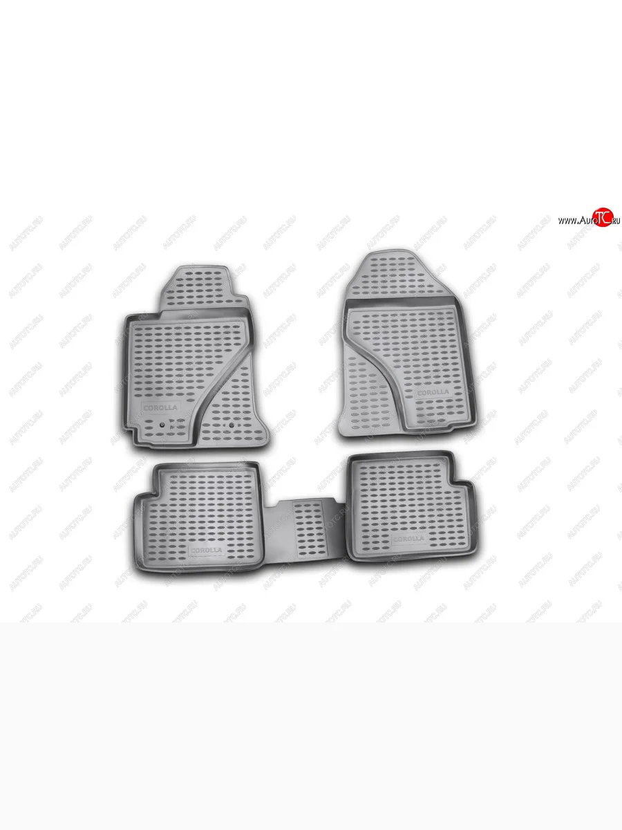 Коврики в салон TOYOTA Corolla 062002-2007, 4 шт. (полиуретан, серые)  Тойота Королла Element nlc.48.03.211k  в Самаре Самарской области