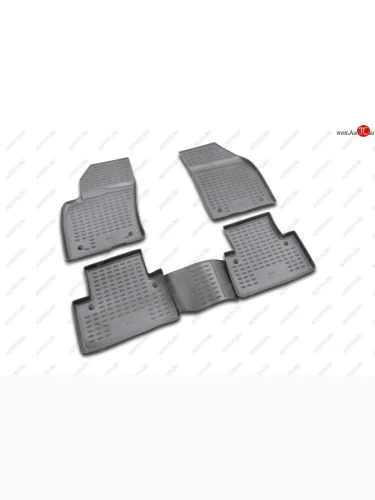 Коврики в салон VOLVO S40 2004-, 4 шт. (полиуретан, серые)  Вольво С40 Element nlc.50.01.211