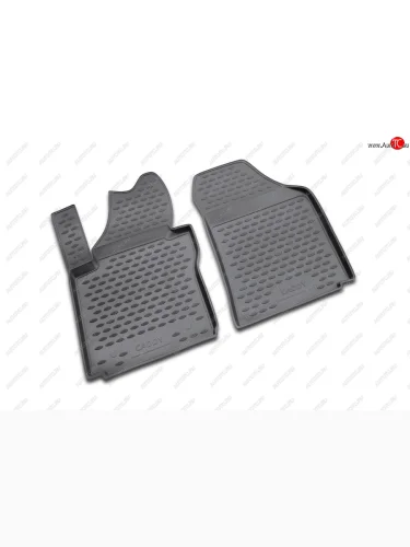 Коврики в салон VW Caddy грузовой 102007-2014, 2 шт. (полиуретан, серые)  Фольксваген Кэдди Element nlc.51.19.211k