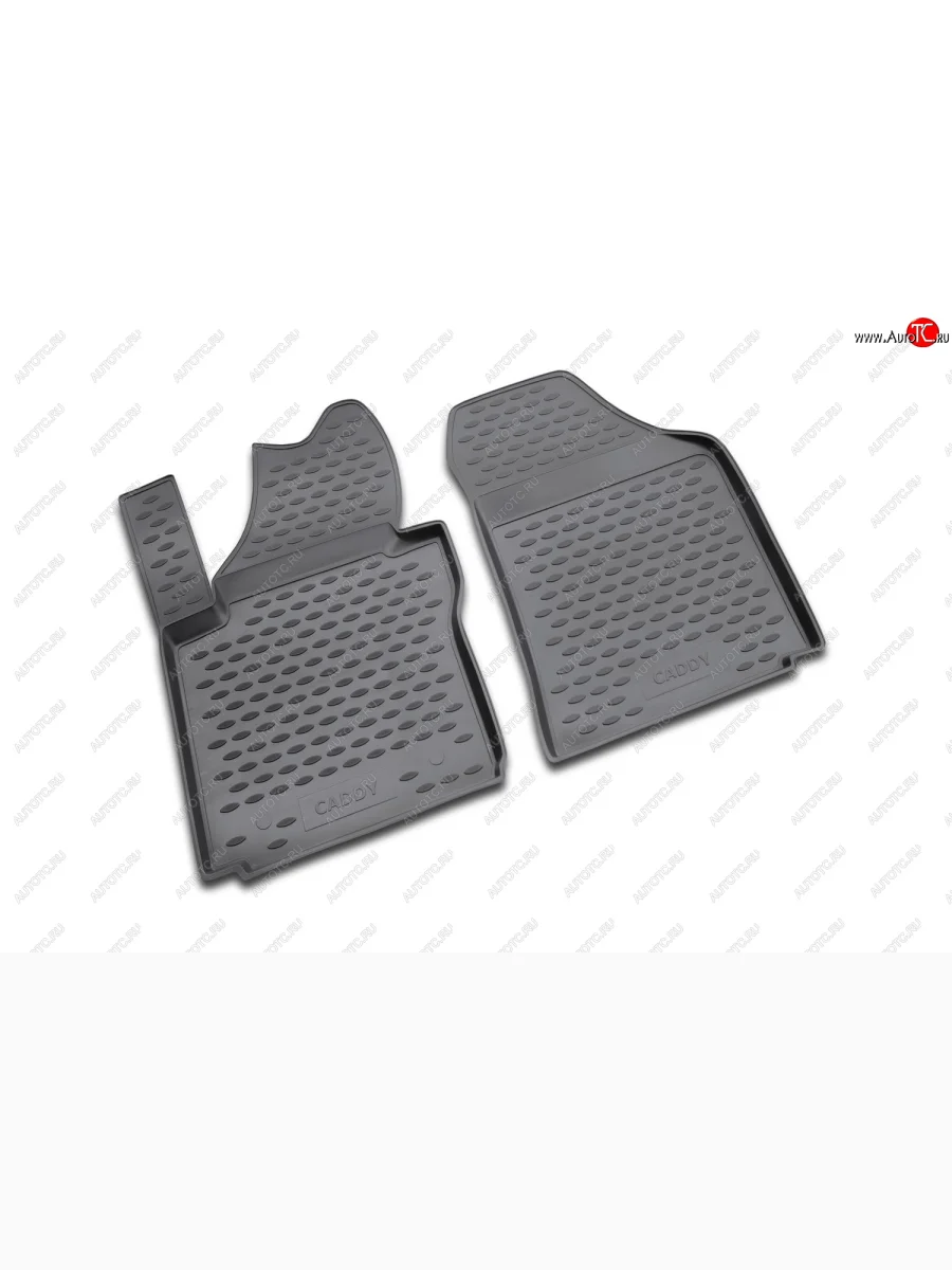 Коврики в салон VW Caddy грузовой 102007-2014, 2 шт. (полиуретан, серые)  Фольксваген Кэдди Element nlc.51.19.211k  в Воронеже Воронежской области
