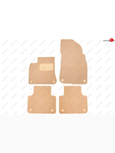 Коврики в салон Klever Premium VOLKSWAGEN Touareg 2018-, внед., 4 шт. (текстиль, бежевые)  Фольксва Klever kvr04.051.048.22112kh