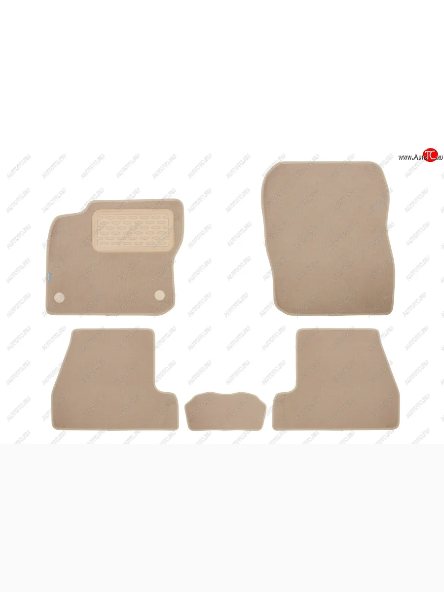 Коврики в салон Klever Premium FORD Focus 3 2011-2015, 2014-2019, хб., 5 шт. (текстиль, бежевые)  Ф Klever klever04163222112kh  в Самаре Самарской области