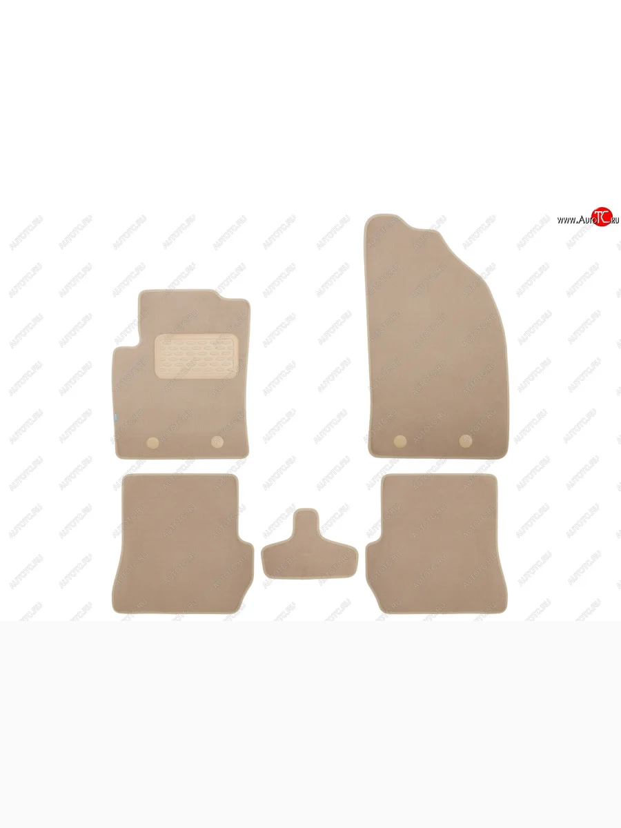Коврики в салон Klever Premium FORD Fusion АКПП 2002-2005, 2005-2012, хб., 5 шт. (текстиль, бежевые) Klever klever04160622112kh  в Самаре Самарской области