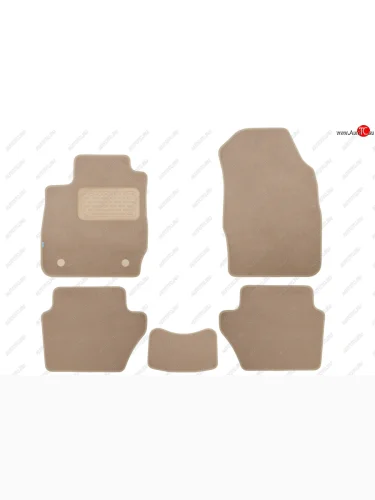 Коврики в салон Klever Premium FORD Fiesta 3D 2008-2013, 2012-2019, хб., 5 шт. (текстиль, бежевые)  Klever klever04162322112kh