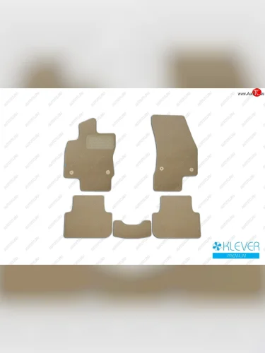 Коврики в салон Klever Premium VOLKSWAGEN Tiguan, 2016-2020, 2020-, кросс., 5 шт. (текстиль, бежевые Klever klever04514722112kh