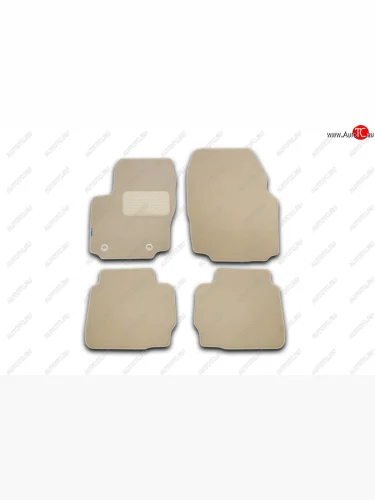 Коврики в салон HONDA Accord АКПП 2007-2011, 2011-2013, сед., 4 шт. (текстиль, бежевые)  Хонда Акко Autofamily nlt.18.11.11.112kh