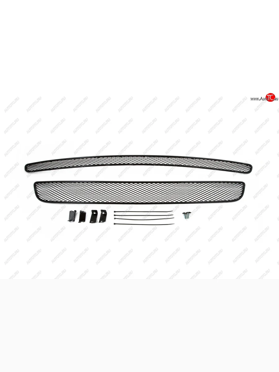 Сетка на бампер внешняя для RENAULT Koleos 2008-2011, 2 шт., черн., 15 мм, для автомобилей с накладкой на бампер  Рено Колеос Arbori 01-431608-151  в Воронеже Воронежской области