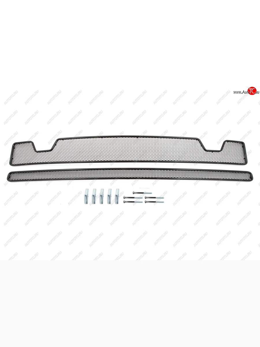 Сетка на бампер внешняя для SKODA Kodiaq 2017-, 2 шт., черн., 10 мм, с передним парктроником  Шкода Кодиак Arbori 01-471917-101  в Керчи Республика Крым