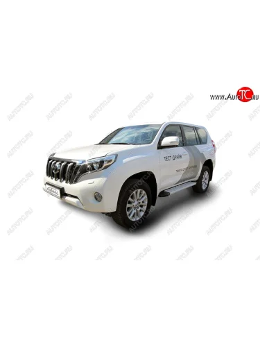 Комплект алюминиевых порогов Arbori Optima Silver 1600 для TOYOTA Land Cruiser Prado 2014-2017  Тойота Ленд крузер прадо Arbori afzdaaltop1402