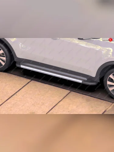 Комплект алюминиевых порогов Arbori Luxe Silver 1700 для KIA Sportage 2016-2018  Киа Спортаж Arbori afzdaalksp1604