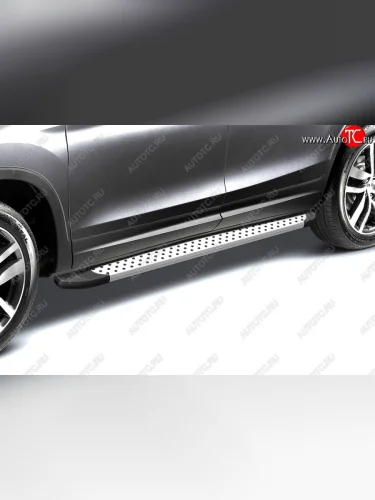 Комплект алюминиевых порогов Arbori Standart Silver 2000 для VOLKSWAGEN Amarok 2010-2015  Фольксваген Амарок Arbori afzdaalvwam1305