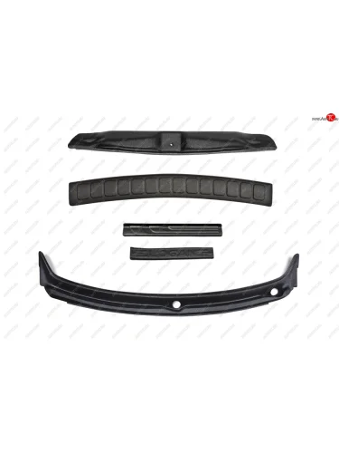 Защитный комплект №1 (Жабо цельное, накладка на задний бампер, накладка на порожек, накладки на пороги дверей) для Renault Logan 2010-2013, шагрень   Русская Артель zkr-187402