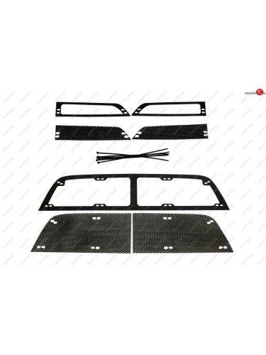 Защитная сетка решетки радиатора и переднего бампера для Renault Duster I рестайлинг 2015-2020, шагрень  Рено Дастер Русская Артель srr-139502