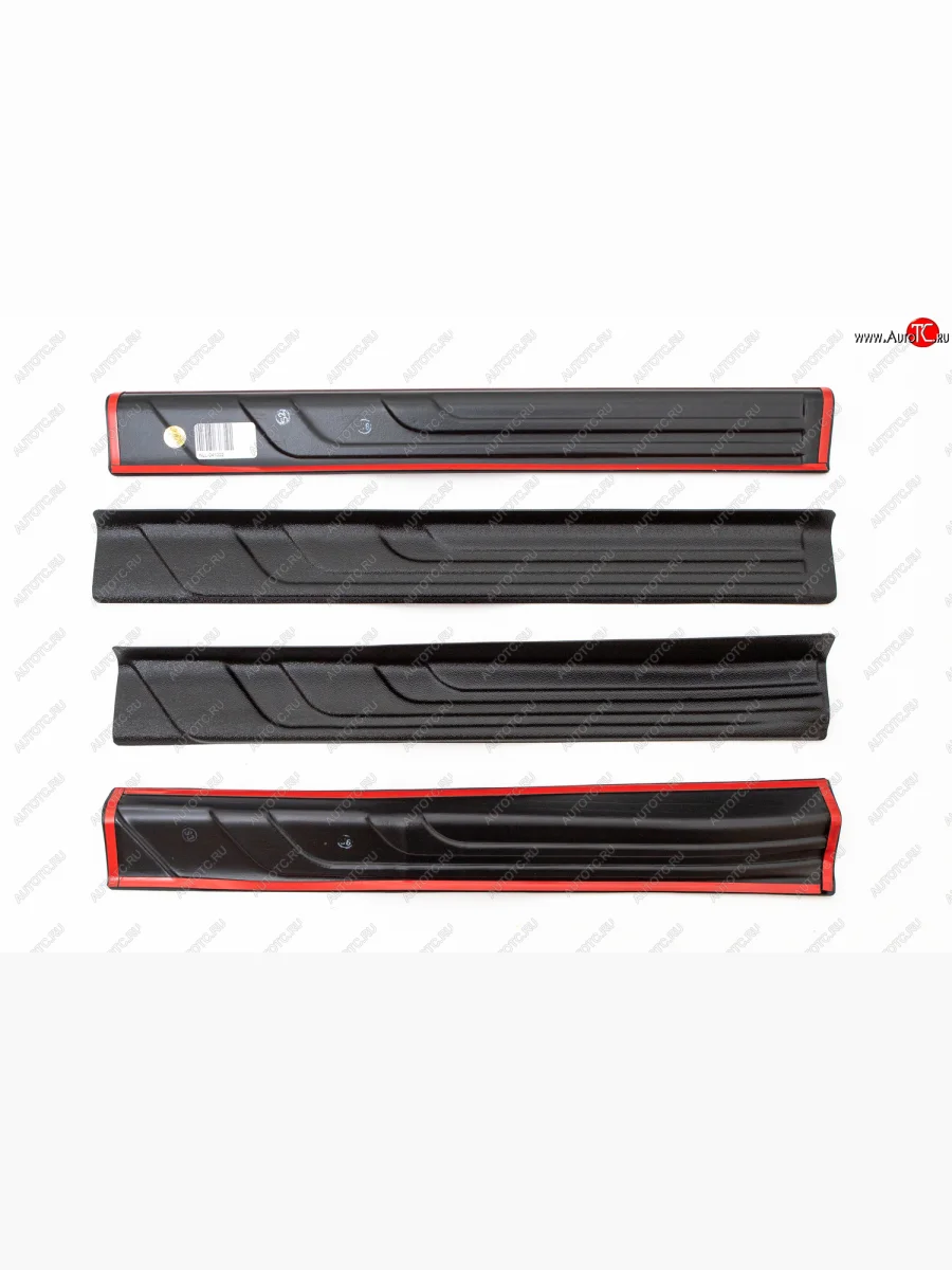 Накладки на внутренние пороги дверей (4 шт.) для Lada Largus 2012-2019, шагрень  Лада Ларгус Русская Артель nll-041002  в Самаре Самарской области