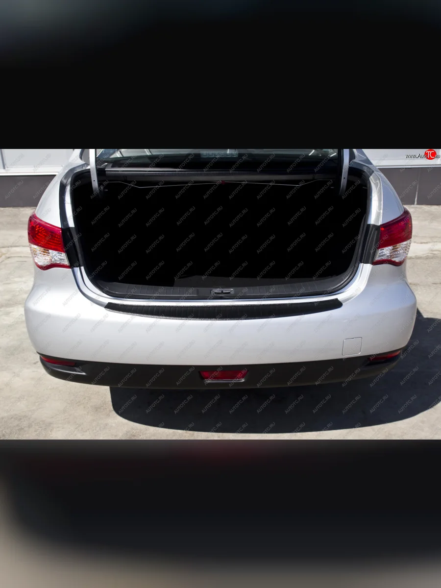 Накладка на задний бампер для Nissan Almera 2014-2018, шагрень  Ниссан Альмера Русская Артель nna-029502  в Самаре Самарской области