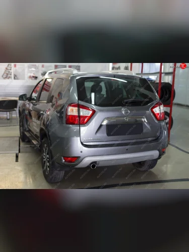 Накладка на задний бампер для Nissan Terrano 2014-2015, шагрень  Ниссан Террано Русская Артель nntr-028702