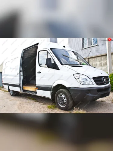 Накладка на порог боковой двери для Mercedes-Benz Sprinter 2006-2013 , шагрень  Мерседес Бенц Спринтер Русская Артель nmbs-036202