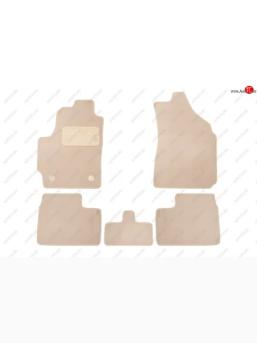 Коврики в салон Klever Premium DAEWOO Matiz 1998-2000, хб., 5 шт. (текстиль, бежевые)  Деу Матиз Klever klever04110422112kh