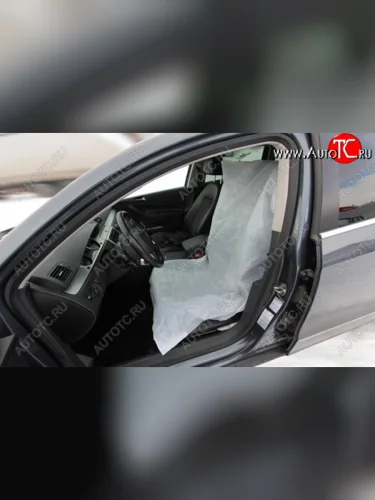 Полиэтиленовые чехлы для сидений белые 10 мкрн, размер 79 х 130 см, рулон 500 шт. Pingo 09921-1