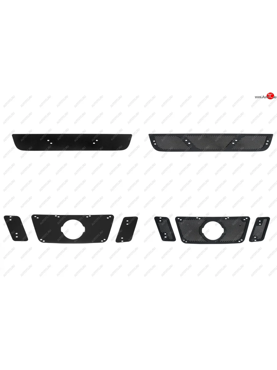 Защитная сетка и зимняя заглушка решеток радиатора и переднего бампера для Nissan Pathfinder (R51) рестайлинг 2011-2013 , шагрень  Ниссан Патфайндер Русская Артель srn-140402  в Самаре Самарской области