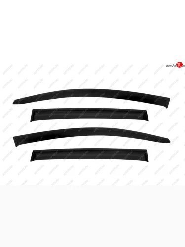Дефлекторы боковых окон Skoda Karoq, 2020- VW Taos, 2021-. на Хром Пакет, 4ч., темный  Шкода Карок SIM nld.ssckar2032