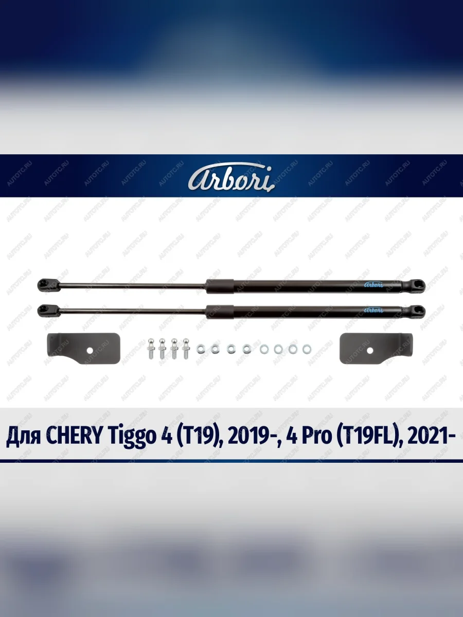 Упоры капота для CHERY Tiggo 4 (T19), 2019-, 4 Pro (T19FL), 2021-, к-т 2 шт  Черри Тигго 4 Arbori arbori.hd.017101  в Самаре Самарской области