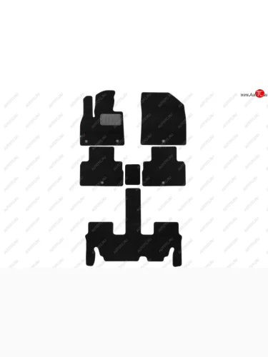 Коврики в салон Klever Premium HYUNDAI Palisade 2020-, кросс., 8мест, 6 шт. (текстиль)  Хендай Палисад Klever klever0502007422110kh