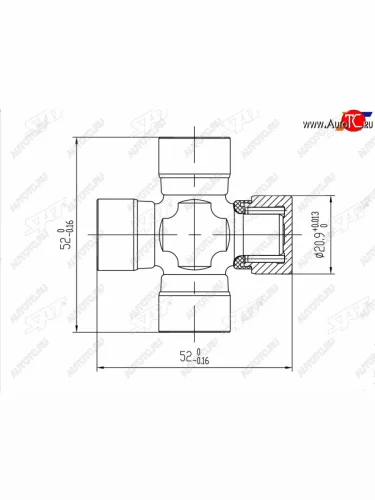 Крестовина TOYOTA RAV4 ACA3#ZSA4# SAT ST-37100-42080SP