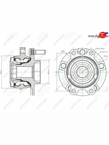 Ступичный узел передправ NISSAN TEANA PJ32(VQ35)MURANO PNZ51(VQ35) (32 шлица) SAT ST-40202-JP11A