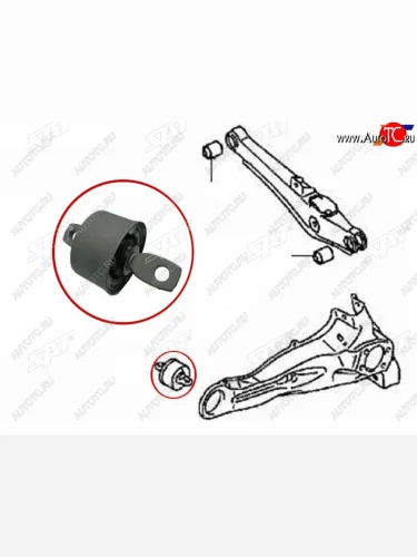 Сайлентблок Mitsubishi ASX 10-  Lancer 07-17  Outlander 05-22  Citroen C4 Aircross 12-16  C-Cros SAT ST-4120A125