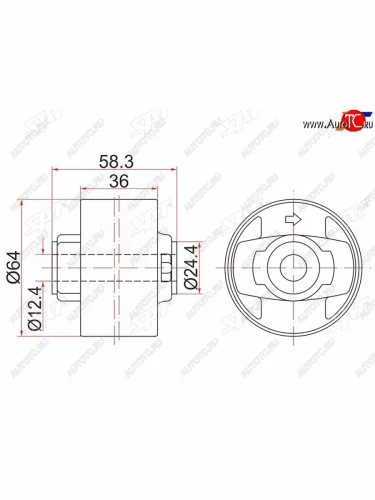 Сайлентблок Toyota Corolla (E150) 06-13  RAV4 (XA30) 05-13  Lexus NX 14-17  Toyota Auris 06-12  SAT ST-41651-42120