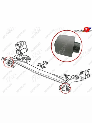 Сайлентблок Honda Fit 01-07 (Зад) SAT ST-42100-SAA-020B