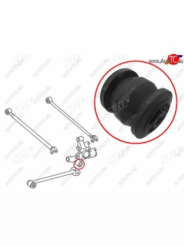 Сайлентблок Toyota Avensis (T220,T250) 97-08  Caldina (T190,T210,T240) 92-07  Camry (XV20,XV40,XV5 SAT ST-42304-05110-U