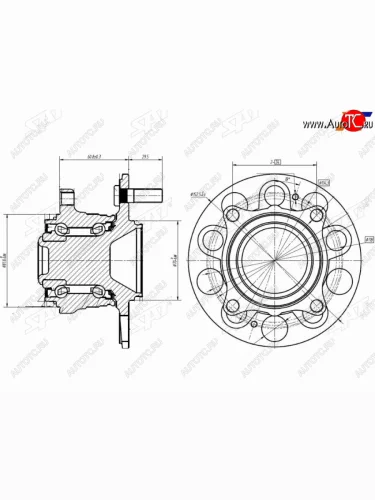 Ступичный узел задн. HONDA ACCORD 2.4 CU 08-12 SAT ST-42200-TL0-G51