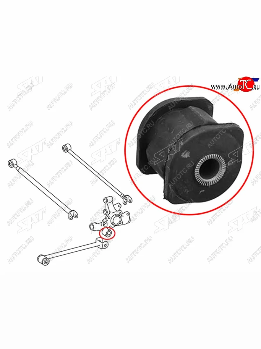 Сайлентблок Toyota Caldina (T190,T210) 92-02  Camry (XV20,XV30,XV40,XV50) 96-21  Corolla (E90,E100 SAT ST-42305-06020-U  в Керчи Республика Крым