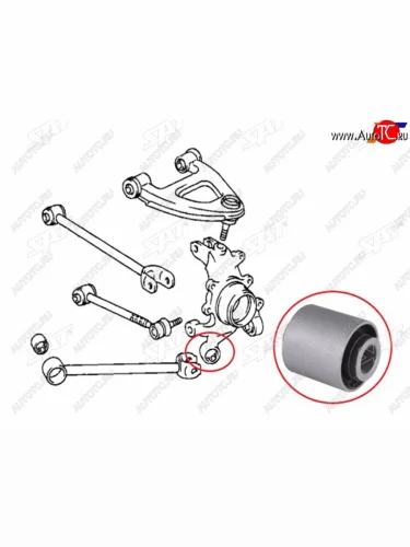 Сайлентблок Toyota Crown 95-01  Mark II (X90,X100) 92-00  Chaser (X90,X100) 92-01  Cresta (X90,X1 SAT ST-42305-30040F