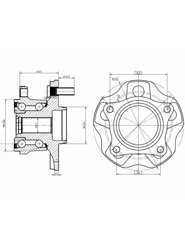 Ступичный узел задн. LEXUS RX 270350450h 08- 4WD SAT ST-42410-48060