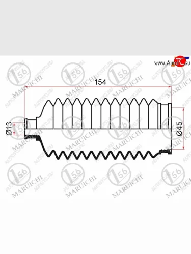 Пыльник рулевой рейки                                                                                MARUICHI 03-086