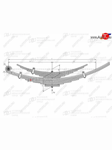 Рессора задняя ISUZU FVR34 ЧМЗ 1001315IS-2912012-10