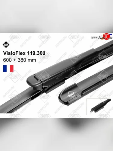 Комплект щеток стеклоочистителя 600мм+380мм NISSAN QASHQAI 06-14                                     SWF 119300
