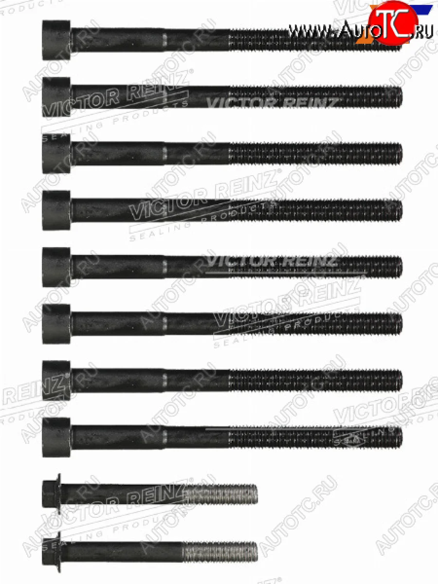 Комплект болтов ГБЦ TOYOTALEXUS LAND CRUISERLAND CRUISER PRADO ISGSRX 1GR-FE2GR-FE VICTOR REINZ 14-32333-01  в Воронеже Воронежской области