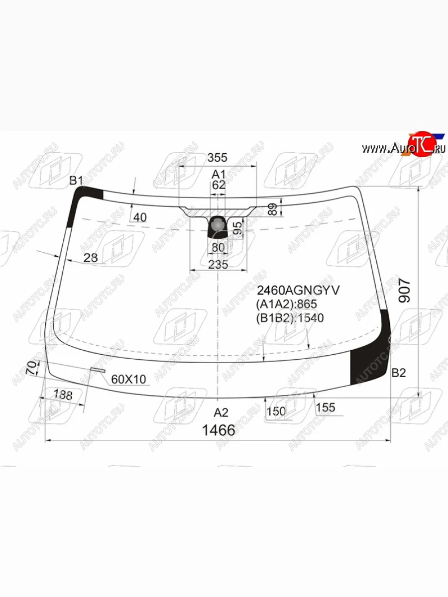 Стекло лобовое FUYAO BMW X1 E84 (2009-2015) (зеленое)  в Перми Пермском крае
