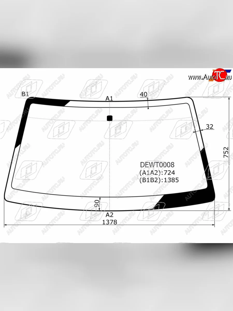 Стекло лобовое FUYAO Daewoo Nexia дорестайлинг (1995-2008) (зеленое)  в Перми Пермском крае