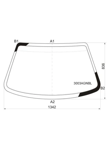 Стекло лобовое DAEWOOCHEVROLET LANOS 45D 05-09ZAZ CHANCE 05-14                                    FUYAO 3003AGNBL