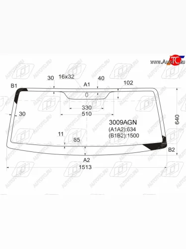 Стекло лобовое SSANGYONG KORANDO 96-06TAGER (ТАГАЗ) 08-12                                           FUYAO 3009AGN