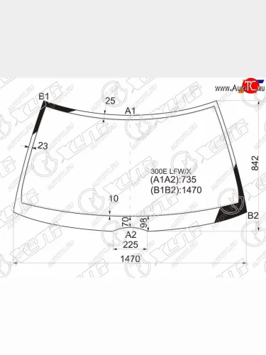 Стекло лобовое Mercedes-Benz E-Class 84-95 XYG 300E LFW/X