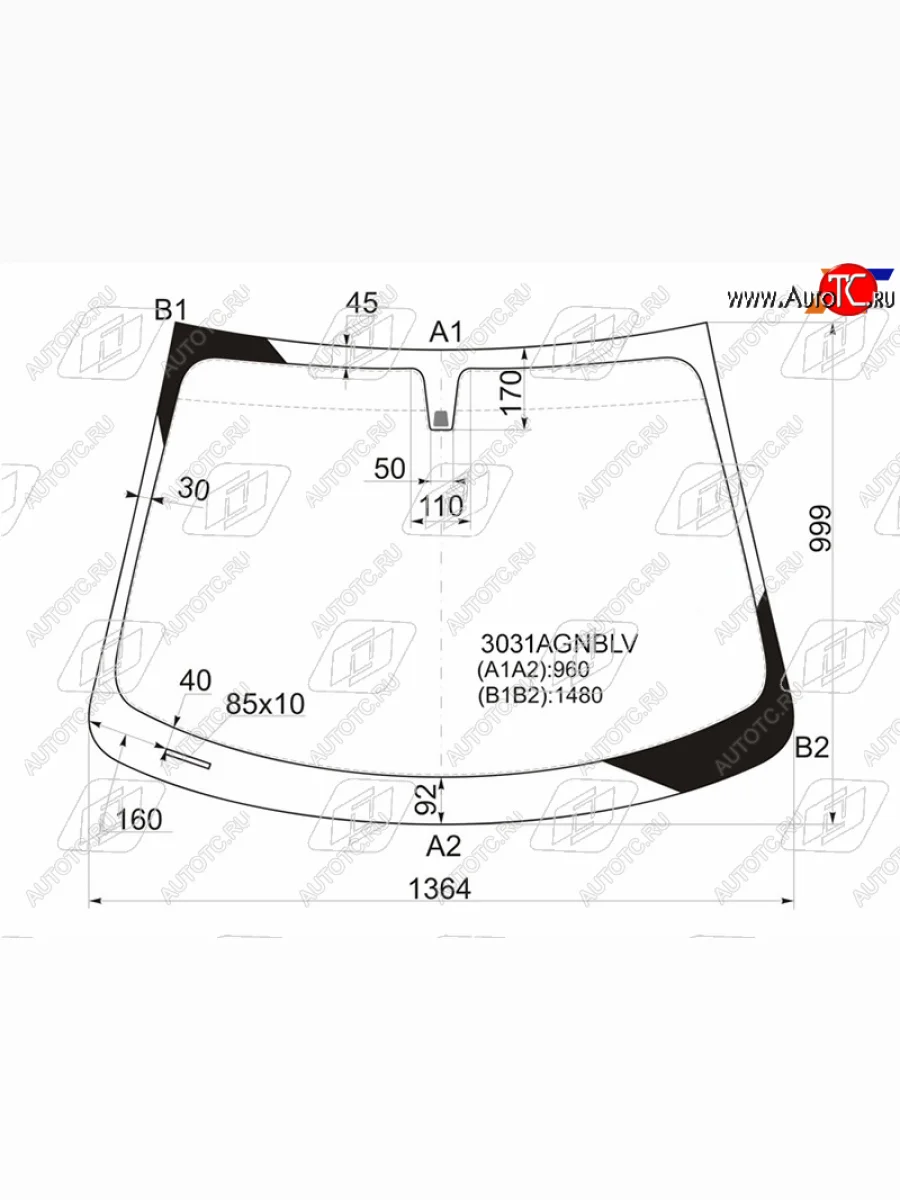 Стекло лобовое FUYAO Chevrolet Aveo T300 хэтчбек (2011-2015) (зеленое)  в Самаре Самарской области