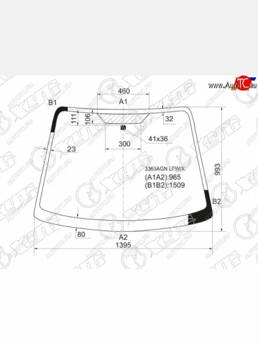 Стекло лобовое Suzuki SX4 06-16  Fiat Sedici 06-11 XYG 3363AGN LFW/X