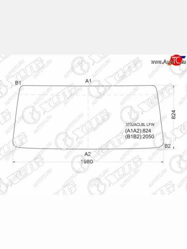 Стекло лобовое Iveco Eurocargo 91-02  Eurostar 91-02  Eurotech 91-02 XYG 3732ACLBL LFW